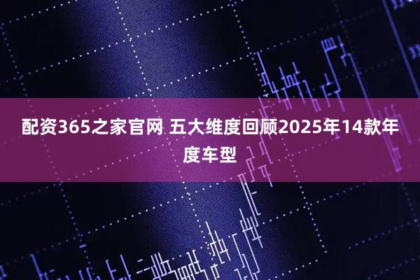 配资365之家官网 五大维度回顾2025年14款年度车型