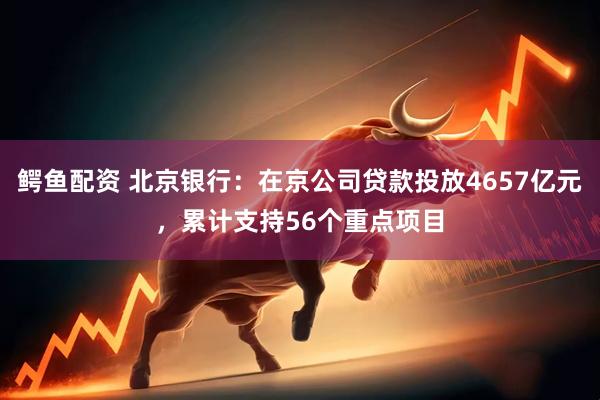 鳄鱼配资 北京银行：在京公司贷款投放4657亿元，累计支持56个重点项目